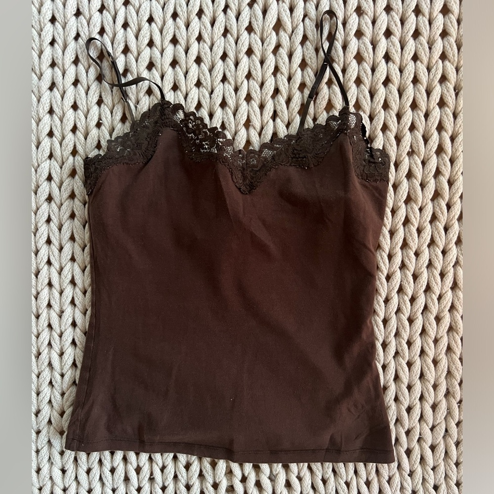 Vintage Aeropostle lace tank with shelf bra size medium